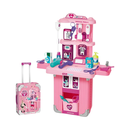 Set Cocina Maletín 3 En 1 Con Rodachines Para Niñas