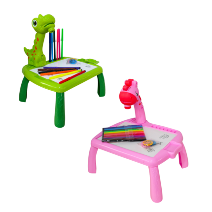 Set Proyector De Dibujo Para Niños Con Mesa De Arte Y Luz Led