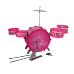 Batería Musical Pink Star Studio de 6 Piezas