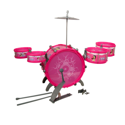 Batería Musical Pink Star Studio de 6 Piezas