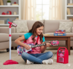 Guitarra Eléctrica Star Pink Con Micrófono Y Amplificador - Imagen 2