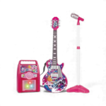 Guitarra Eléctrica Star Pink Con Micrófono Y Amplificador