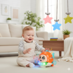 Pez Musical Con Luces Led Y Sonido — Cartoon Fish Giratorio - Imagen 2