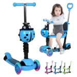 Scooter Mariquita 3 En 1 Con Asiento Y Ruedas LED